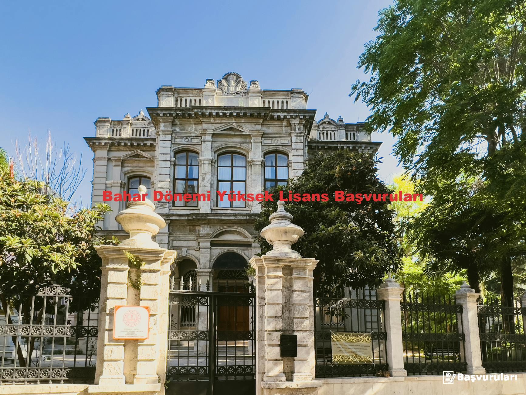 Bahar Dönemi Yüksek Lisans Başvuruları