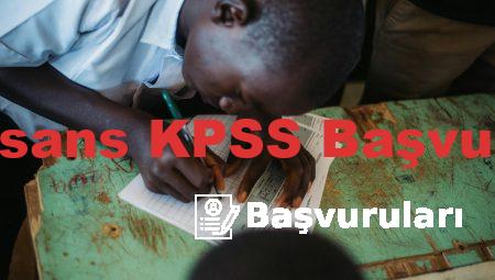 Ön Lisans KPSS Başvuruları